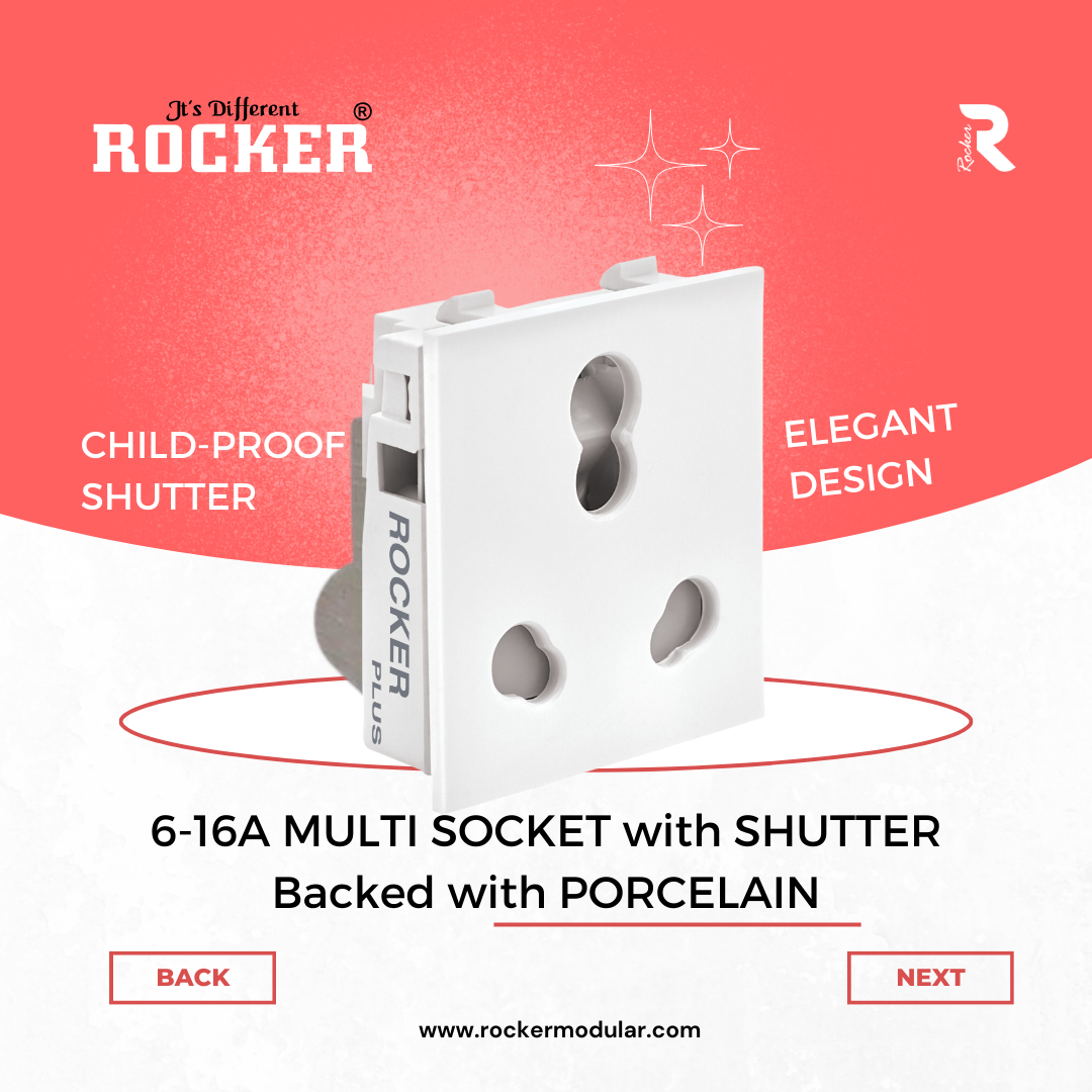 6-16A Multi Socket with Shutter