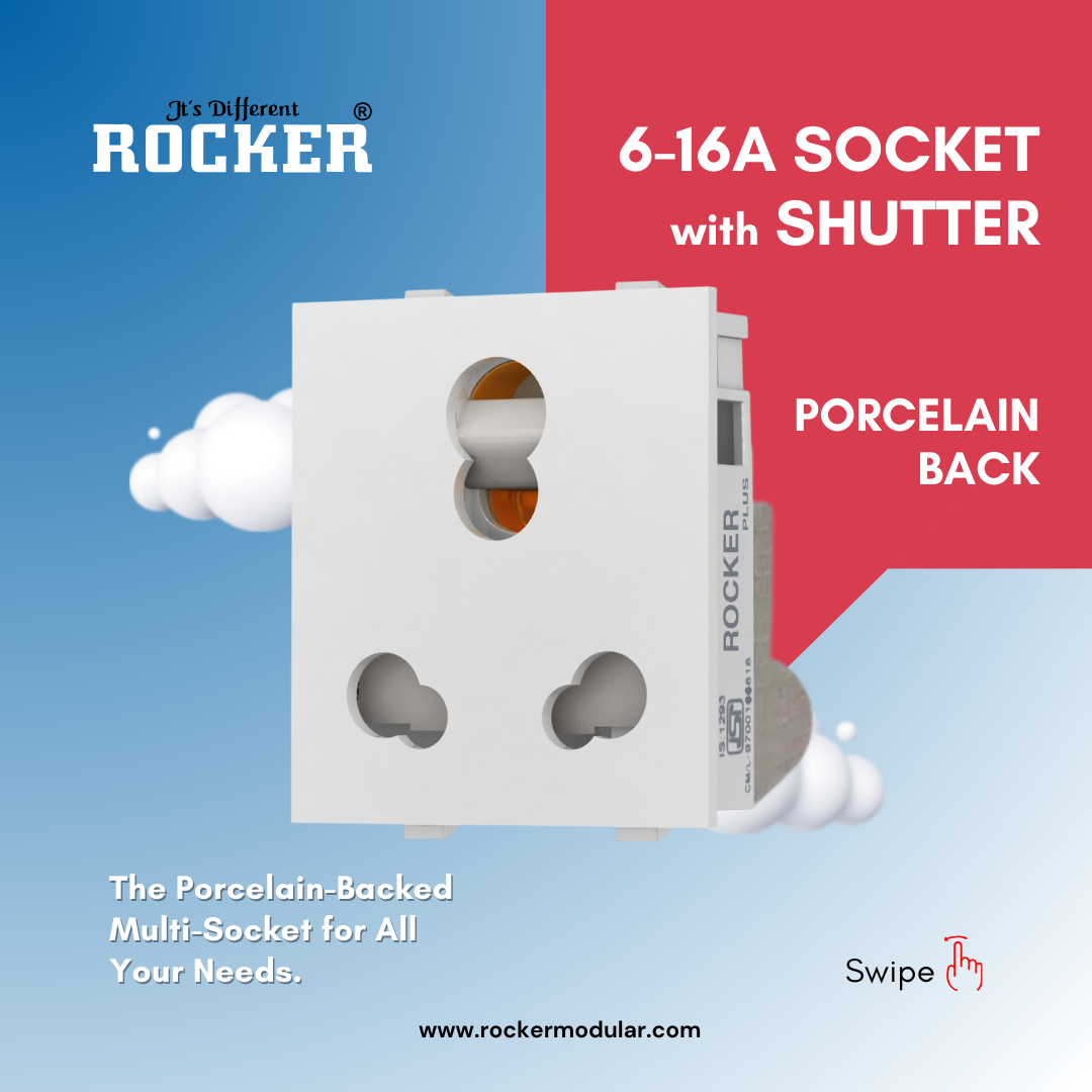 6-16A Multi Socket with Shutter